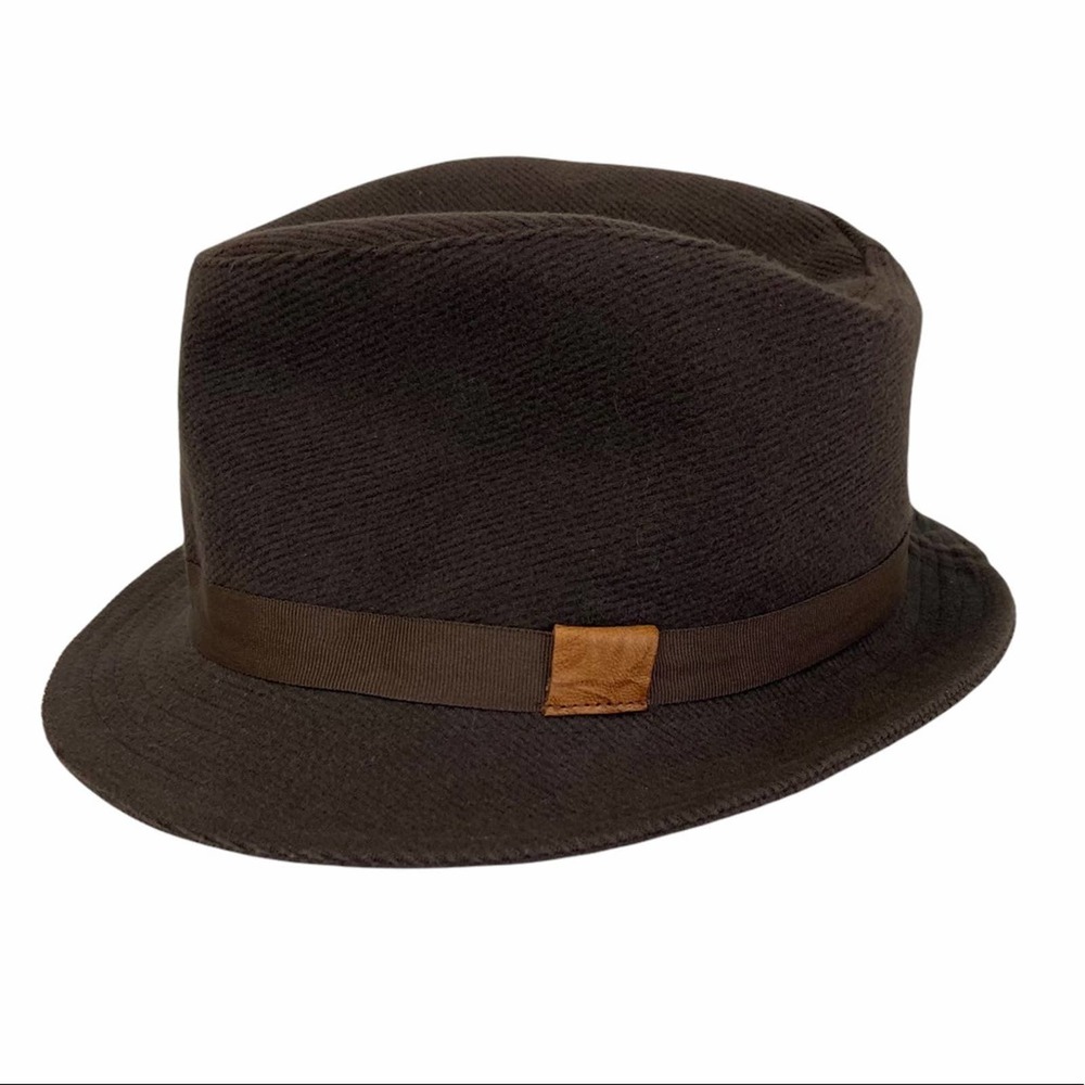 New Hat Attack Boyfriend Twill Weave Brown Fedora